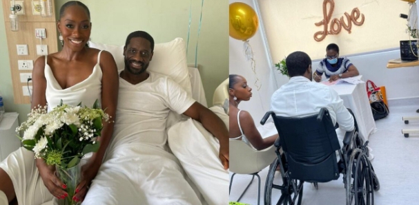 Couple gets Married while he is still on his sick bed