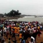 Ghana: A tidal wave washes away a Ghanaian man who was defecating in the sea.