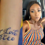 Blessing Ceo is overjoyed as a fan tattoos her name on her wrist.