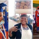 Young woman who hawks food to fund her university education finally graduates with first-class