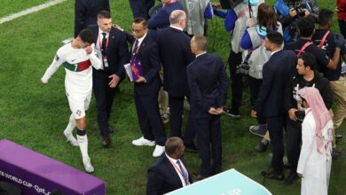 Cristiano Ronaldo crying and looking as dejected