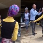We can talk about this at home – Man begs wife not to beat his side chic after she caught them in public (Watch video)