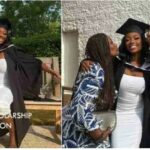 A 20-year-old Lady celebrates her success after earning both her bachelor's and master's degrees on the same day.