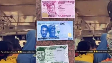 commercial bus conductor requested the newly created naira note as payment.