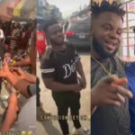 Commotion as Sabinus’ lookalike, Aba Sabinus storms street with escort, gives out money –[video]