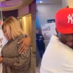 Fans ridicule Toyin Abraham for letting Sydney Talker hug her "inappropriately" because she is a married woman (Video)