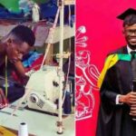 Brilliant Nigerian man who worked as a local tailor for 7 years goes international, bags Masters degree in Fashion from UK university