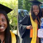 A 17-year-old girl becomes the first female to win the best graduating award in a US school, making her grandmother proud.