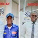 Brillant Nigerian man who works as a bank security guard returns to school for a university degree and quickly advances to the position of banker.